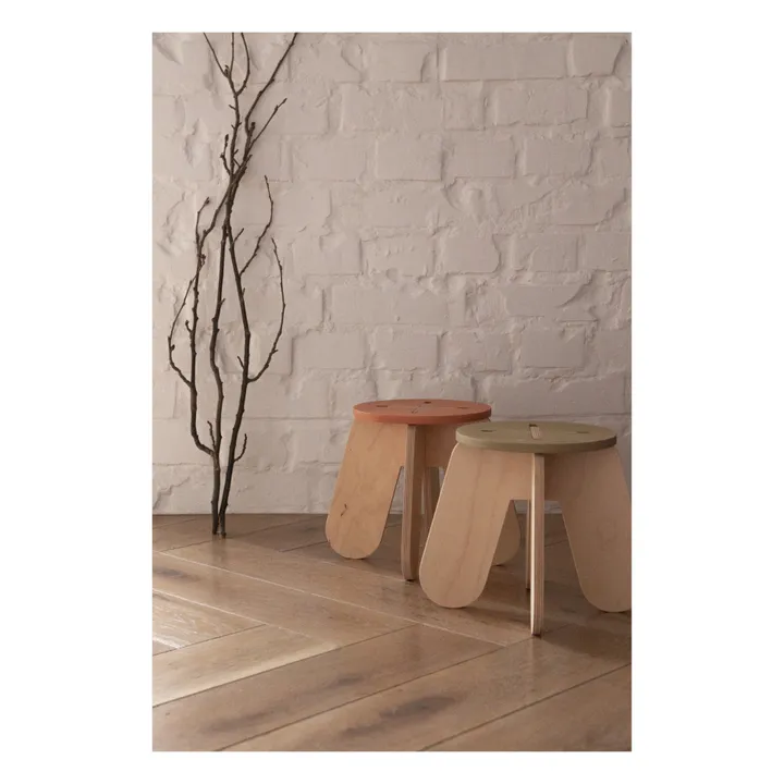 Babai Toys Tabouret pour enfant en bois | Terracotta