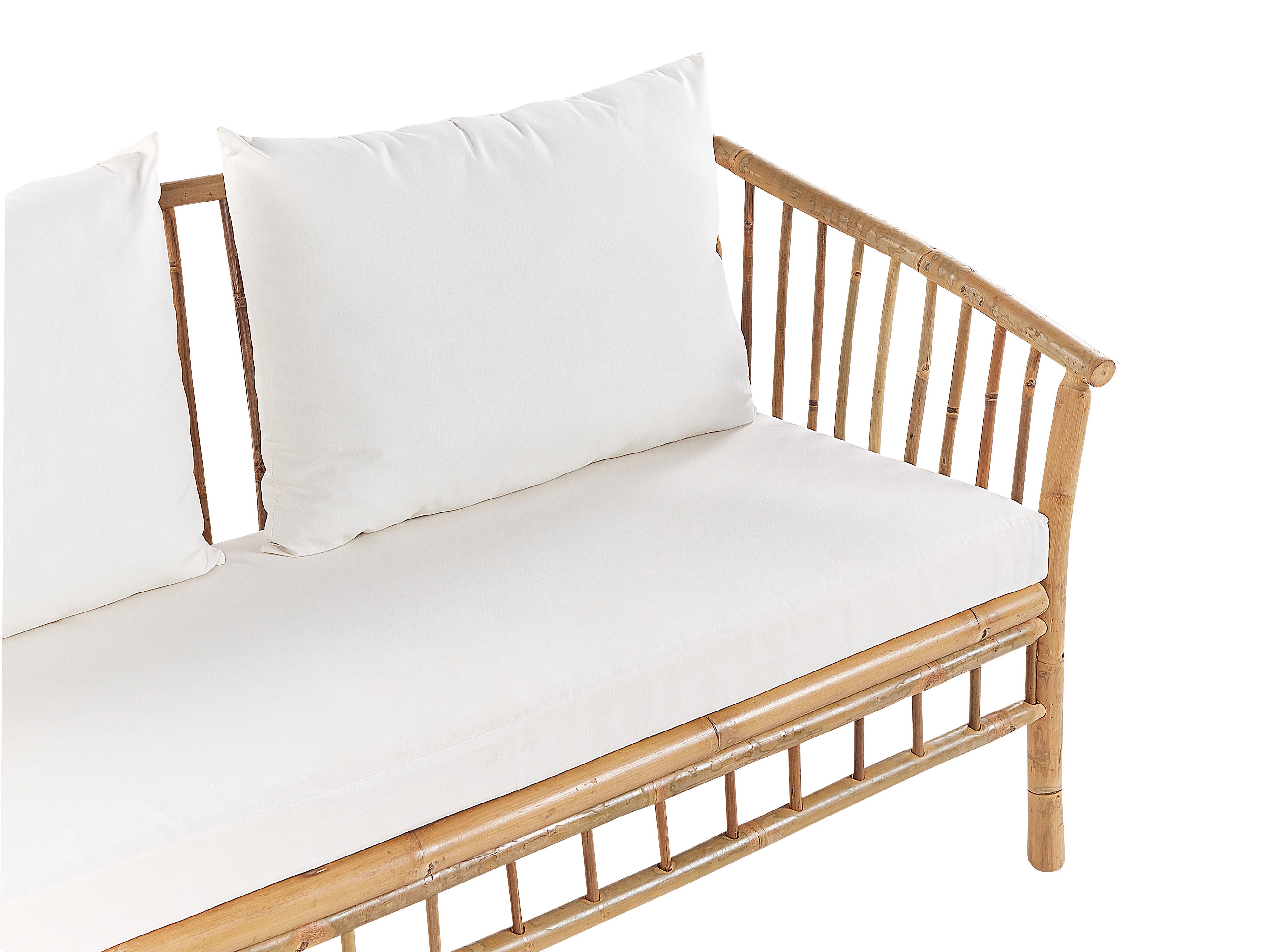 Loungeset met tafel 4-zits MAGGIORE Bamboehout Lichtbruin