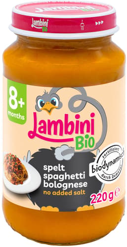 Lambini Bio DEMETER Dinkel-Spaghetti Bolognese DEMETER, ab 8. Monat