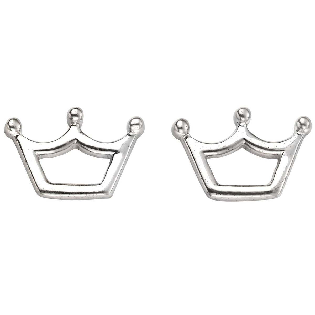 Boucle d'oreille couronne de princesse en argent 925/1000