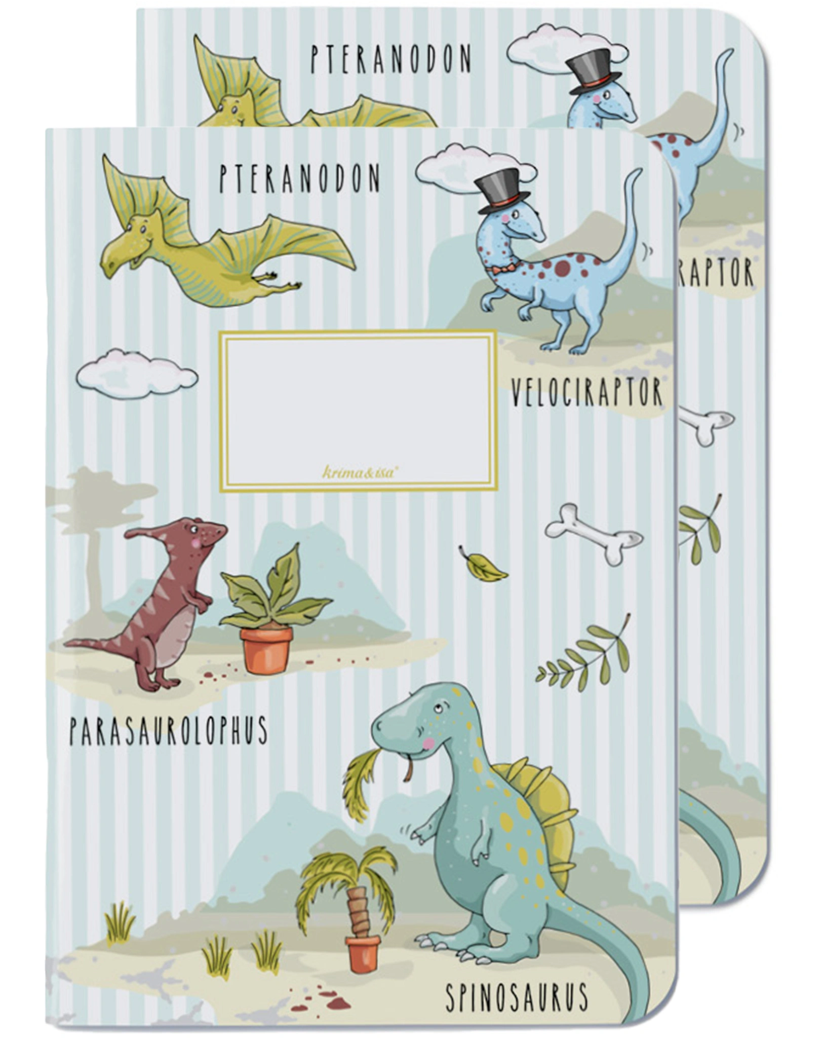 Notizbuch DINO (DIN A5) kariert 2er-Set
