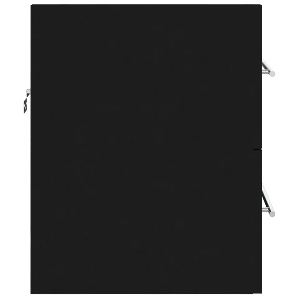 vidaXL - Wastafelkast - Zwart - Bewerkt hout - 60 x 38.5 x 48 cm