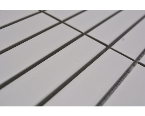 Keramische mozaïek CG ST 220 stokjes effen wit mat 29,6x30cm
