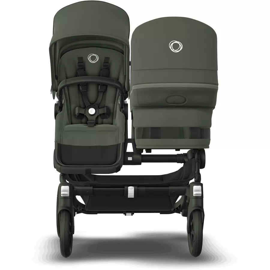 bugaboo Geschwisterwagen Donkey 5 Duo Complete BlackForest Green inklusive Wheelblades