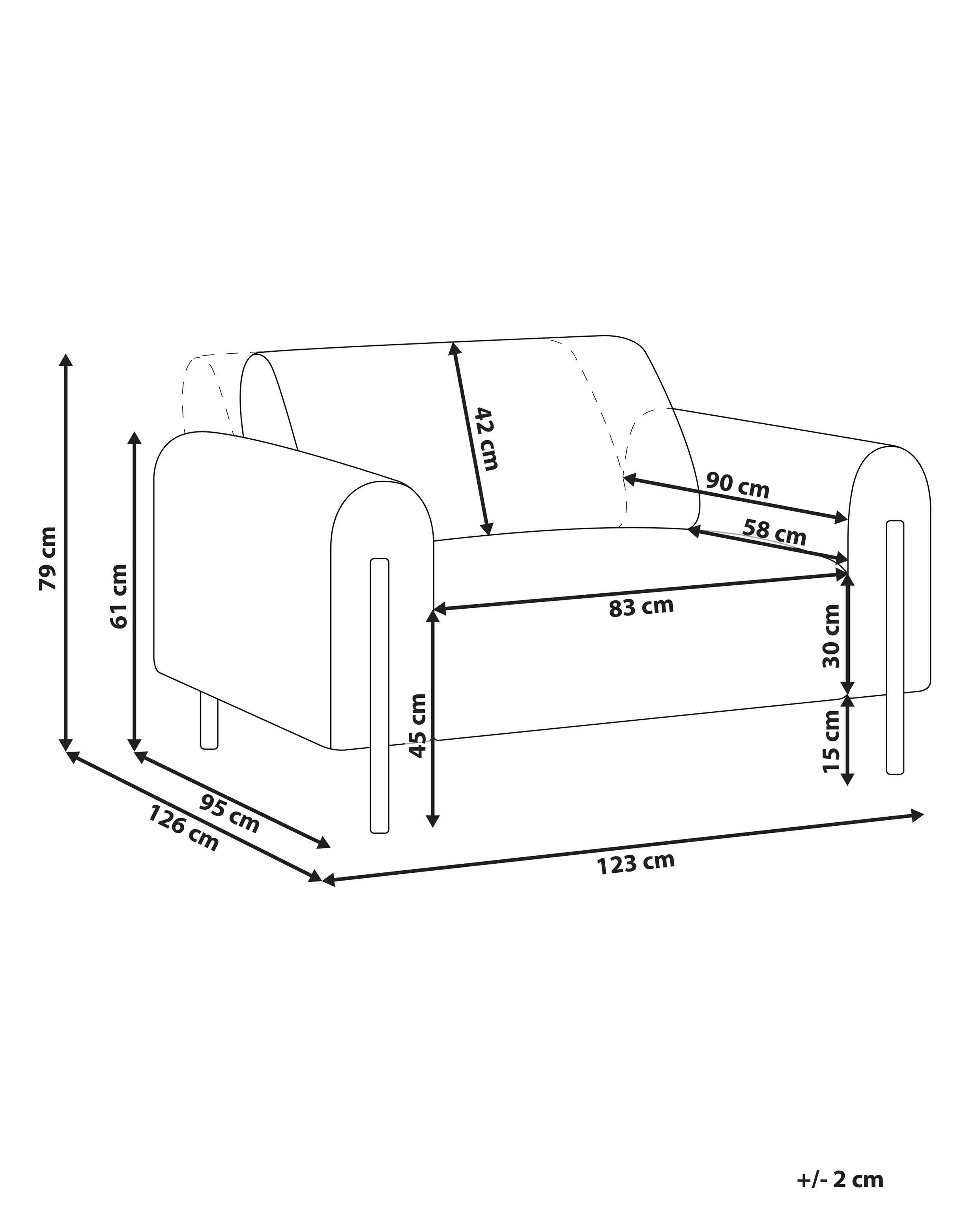 Fauteuil ASKIM Corduroy Gebroken wit