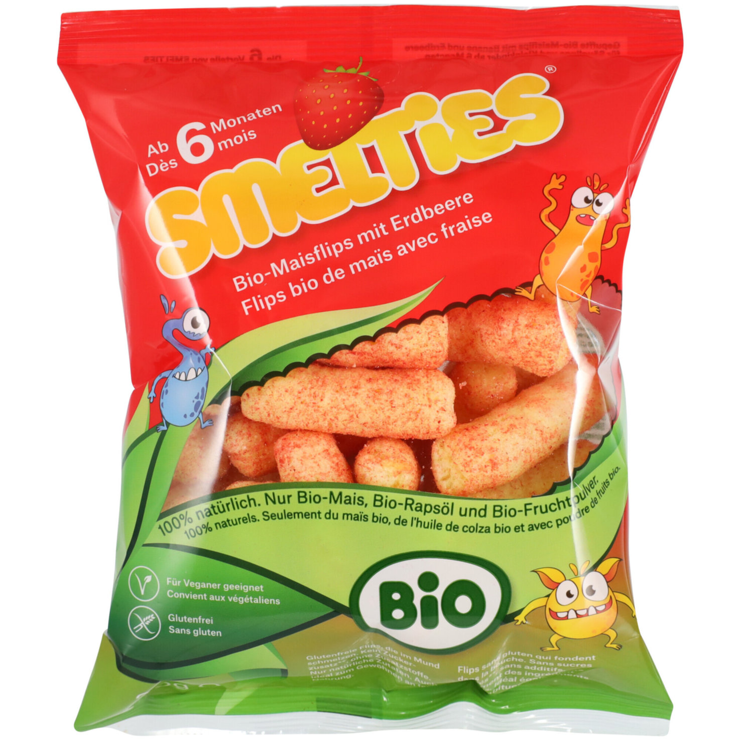 Smelties Bio Maisflips mit Erdbeere 6+ Monate