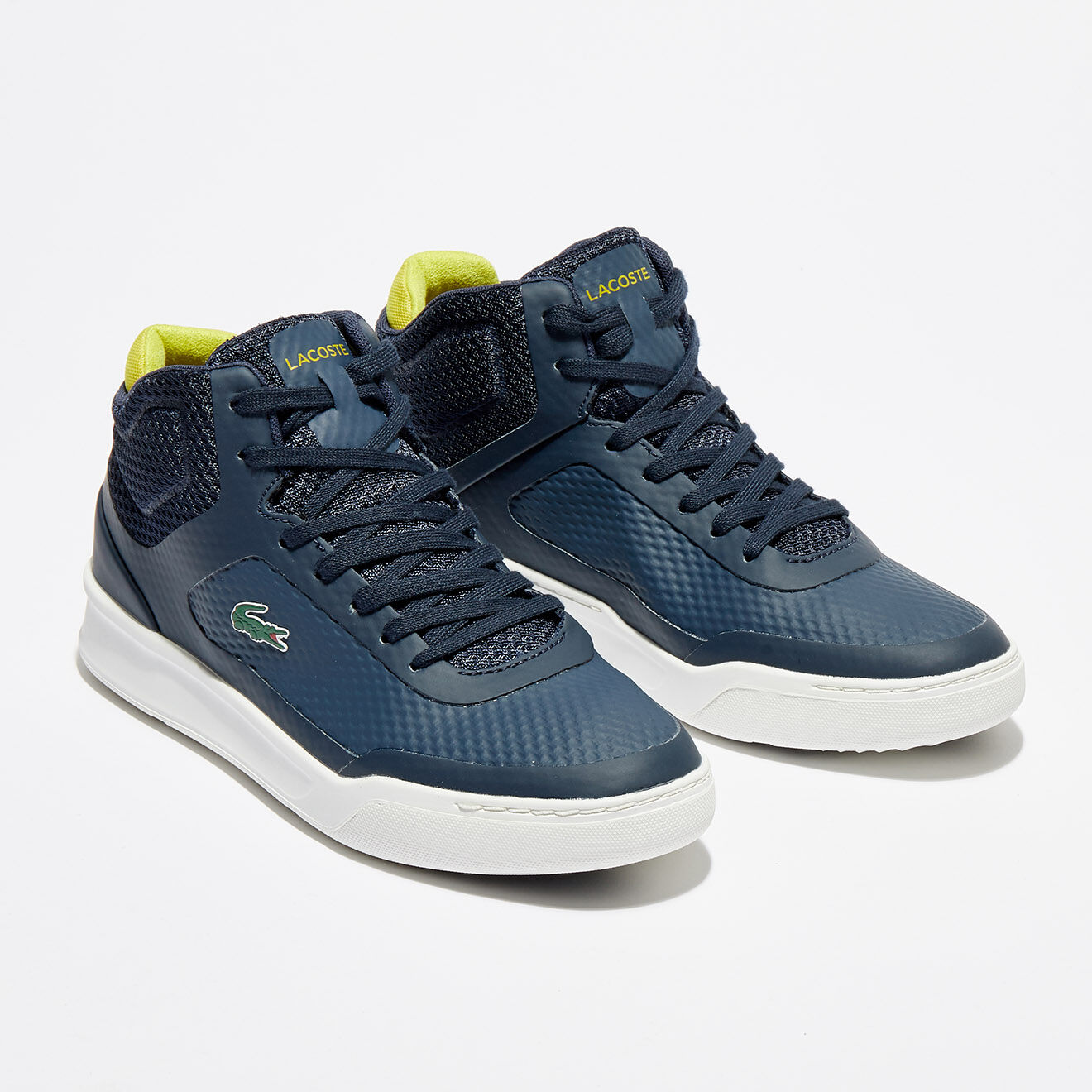 Lacoste Baskets Explorateur Spt Mid 317 5 bleu marine/jaune