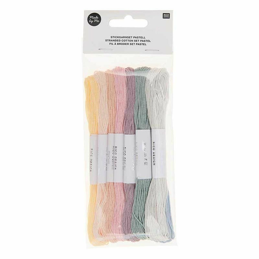 20 fils à broder en coton - pastel
