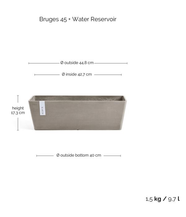 Ecopots Kunststoff-Kasten Bruges mit