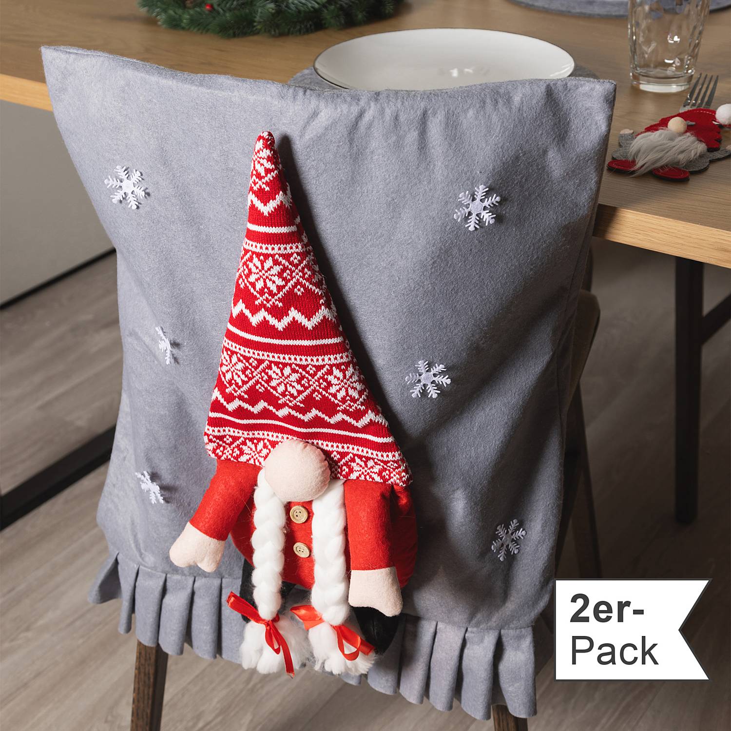 Stuhlhusse im 2er-Pack