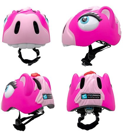 Crazy Safety Fahrradhelm m. Leicht - Horse - Pink
