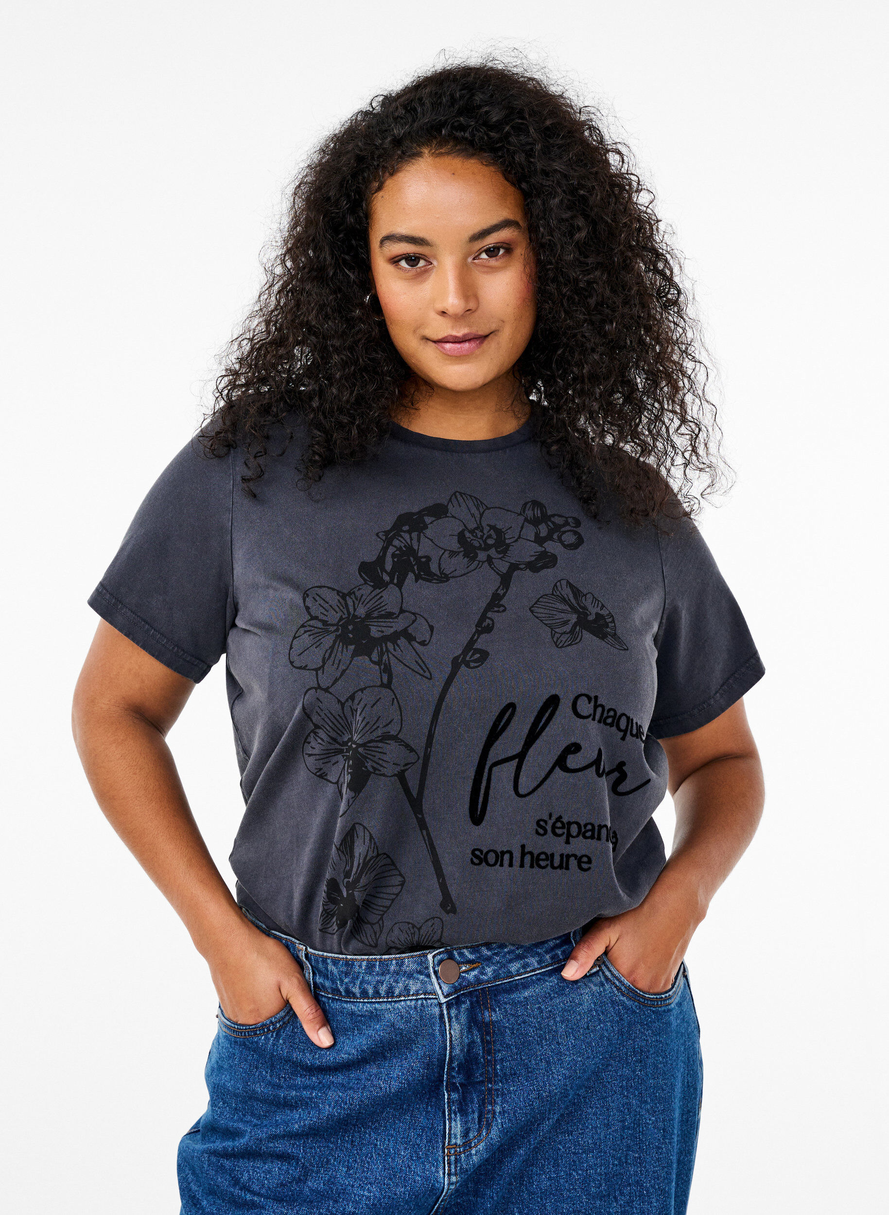 T-shirt i økologisk bomuld med print