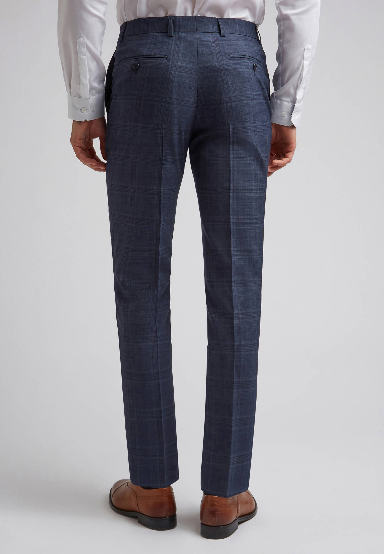 Ted Baker| Herren Anzughose Navy Tonal Check