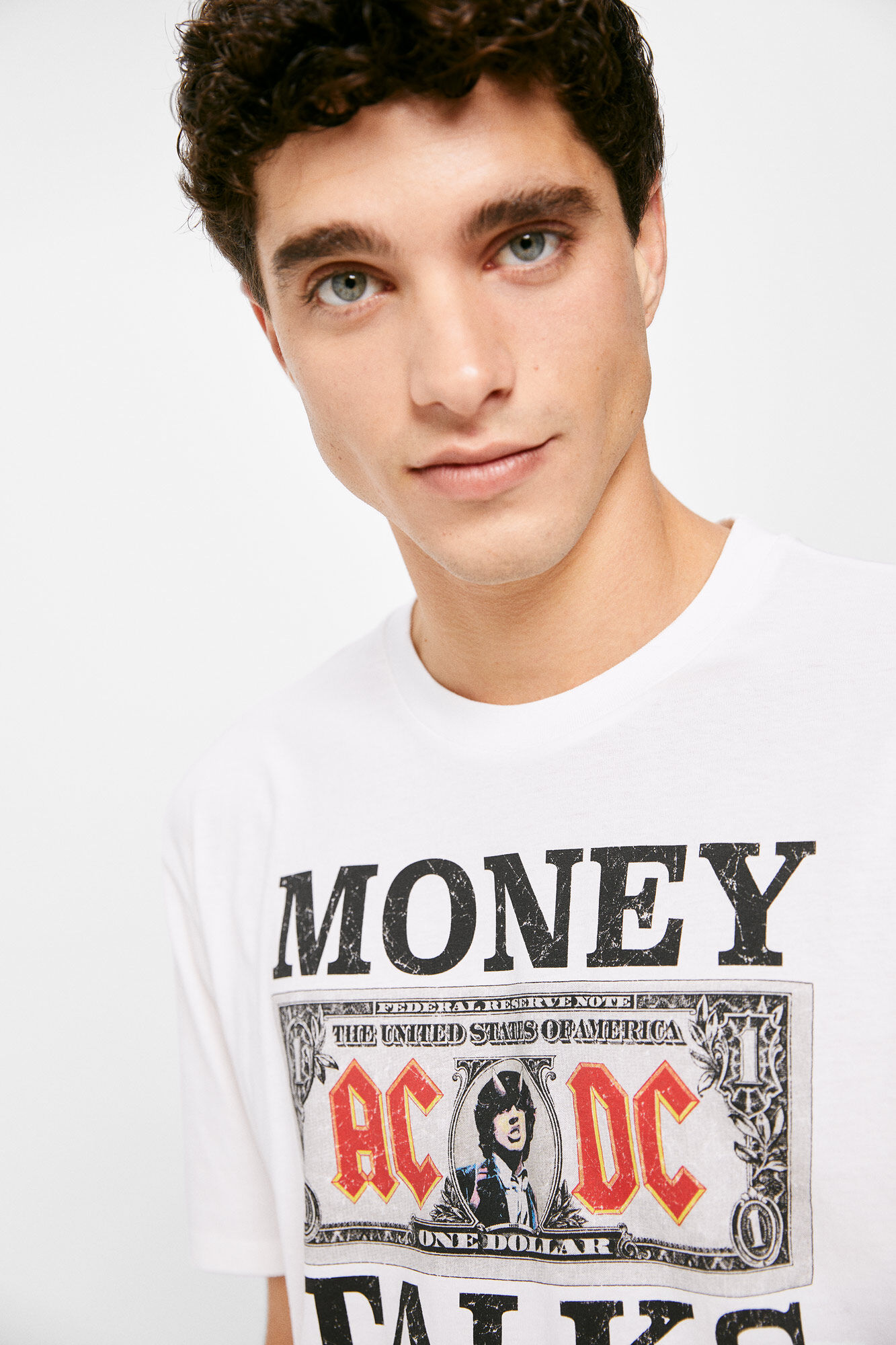 Camiseta AC/DC Money Talks - Marfim