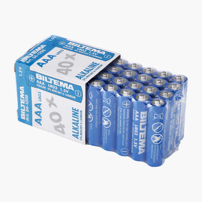 AAA/LR03 Alkalisk batteri, 40-pakning