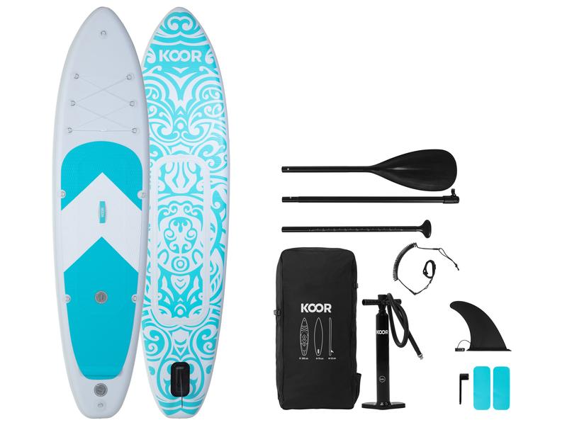 KOOR SUP Board Nuusa Allround 10'6 Doppelkammersystem Grossvolumiges, standsicheres Allround Stand-up-Paddling-Board mit Doppelkammersystem