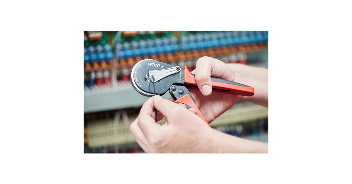 WihaKrimpgereedschap automatisch krimptang  (Zwart/rood)