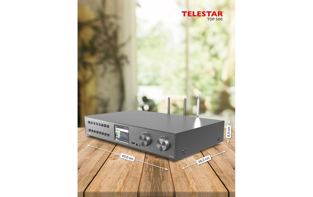 Netzwerk-Audioplayer TOP 500 Schwarz<br>HiFi-Tuner mit DAB+/FM und Internetradio
