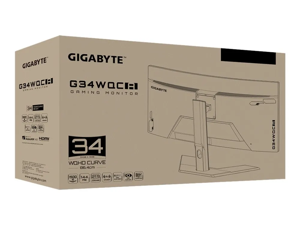 [OUTLET] - Gigabyte G34WQC A - LED-skærm - kurvet - 34