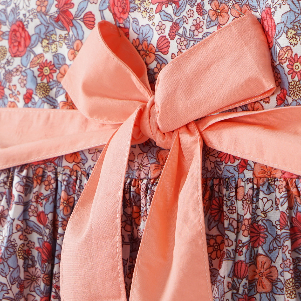 Yigga Festliches Mädchen Kleid und Haarreif pink / hellblau / apricot