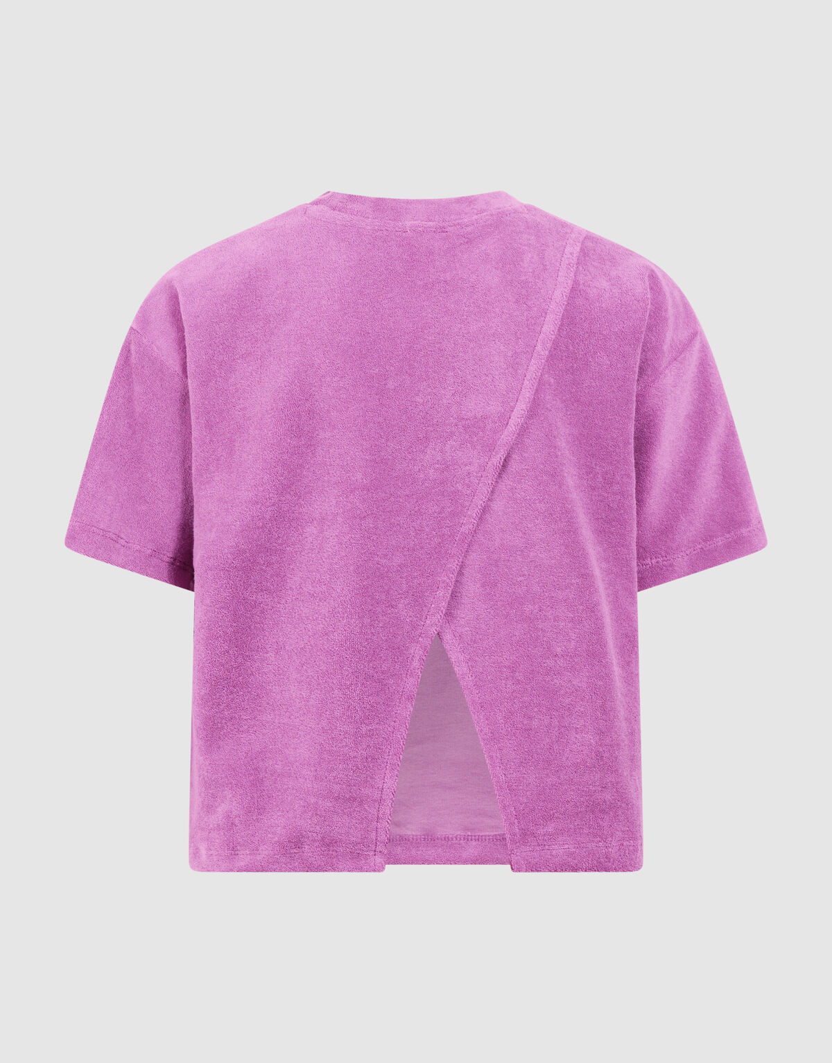 Towelling Heart Top Paars