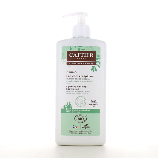 Cattier Dermo lait corps bio relipidant - Peau sèche, atopique