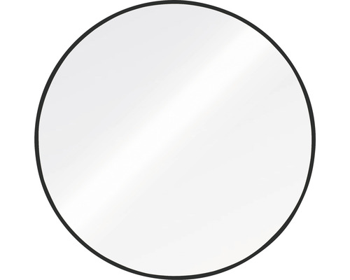 Chicago spiegel, zwart, rond, Ø 60 cm