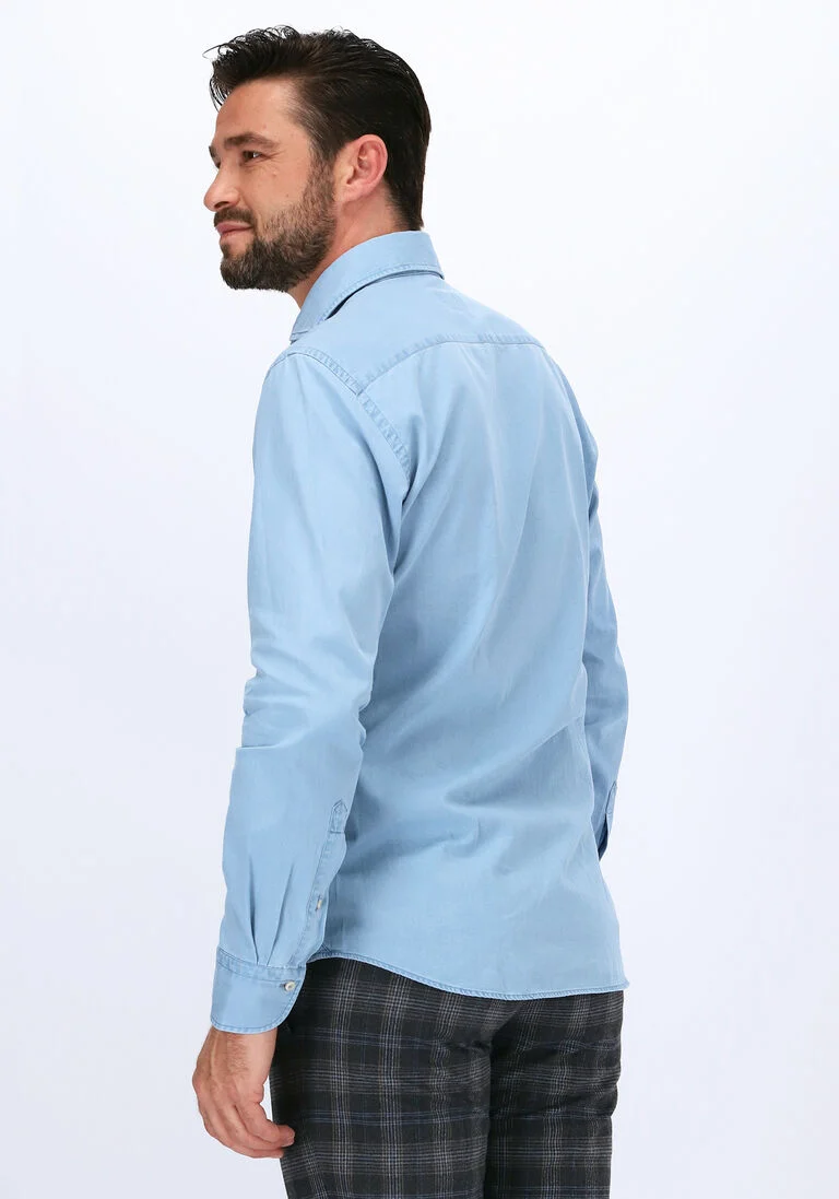 PROFUOMO lichtblauwe profuomo casual overhemd holtons