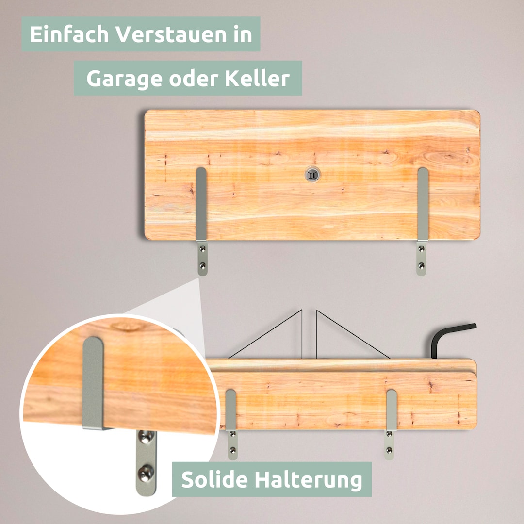 holz4home Bierzeltgarnitur BIERBANK 3-teilig 117 x 45,5 cm schwarz /naturfarbig