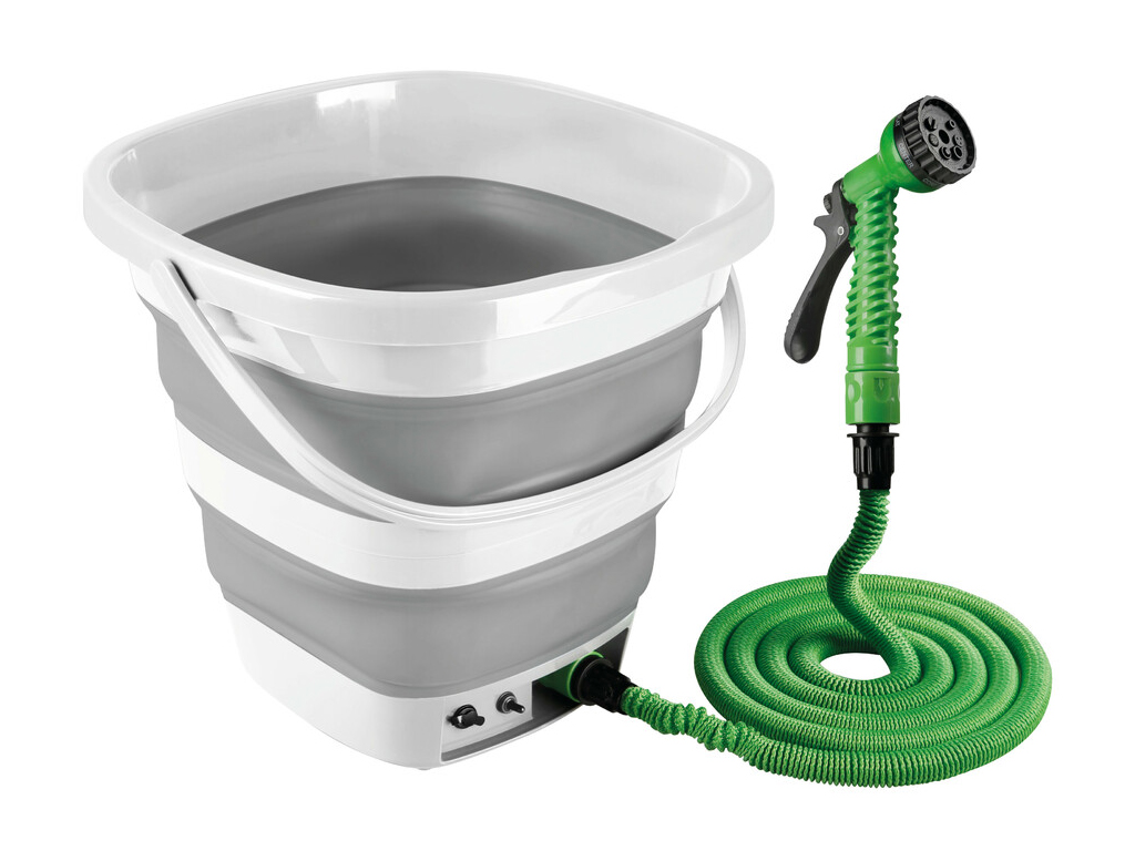 Lampa opvouwbare emmer met oplaadbare batterijpomp - 15 liter