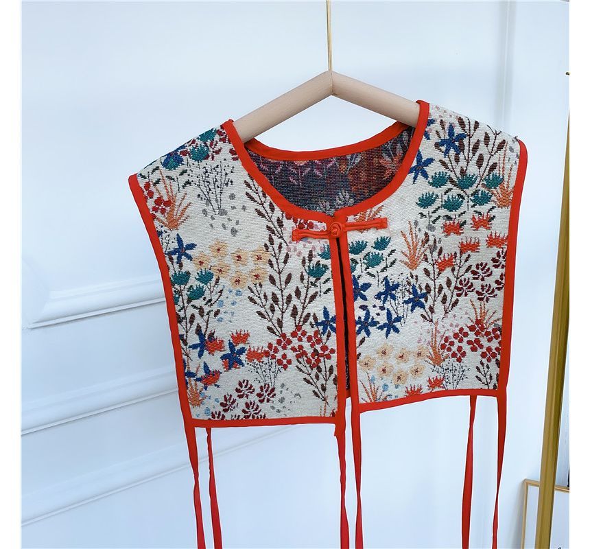 Juuri - Geborduurde sjaal met strikband