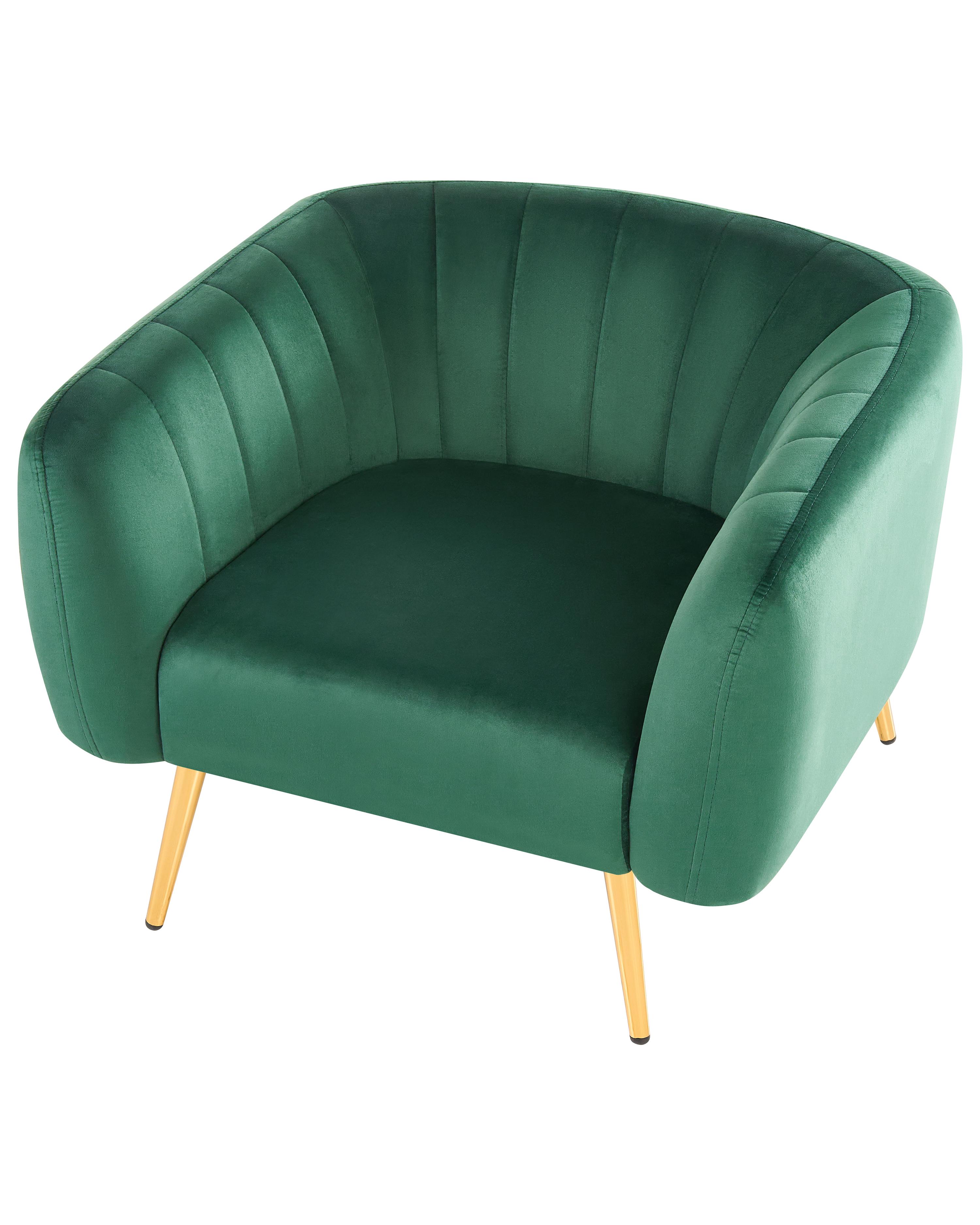 Fauteuil LACONIA Fluweel Donkergroen