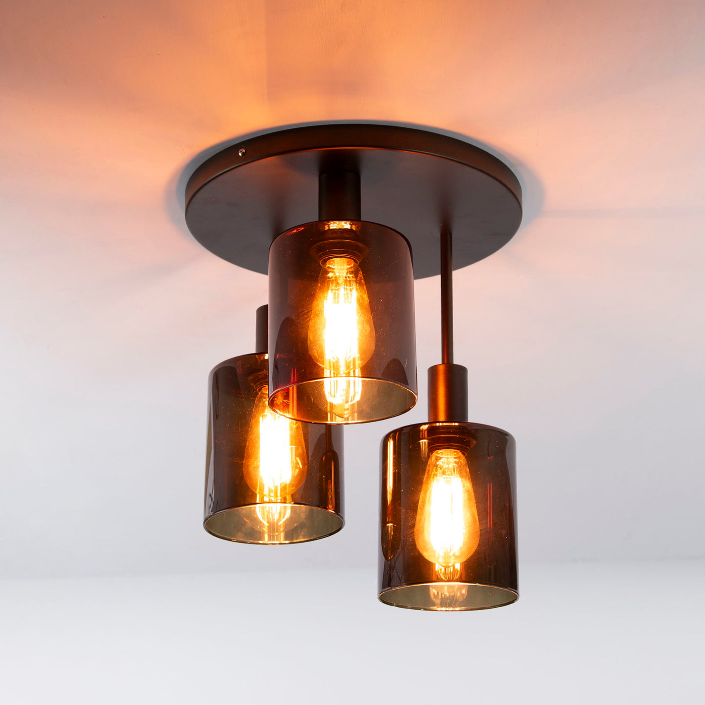 Giga Meubel - Plafondlamp Bruin Metaal - 3-lichts - Sepiora