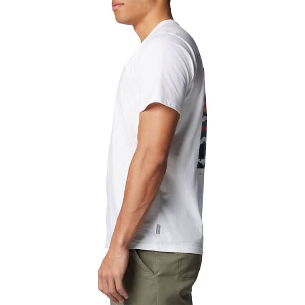 T-shirt COLUMBIA EXPLORERS CANYON BACK SHORT SLEEVE TEE WHITE/TORN MOONSCAPE