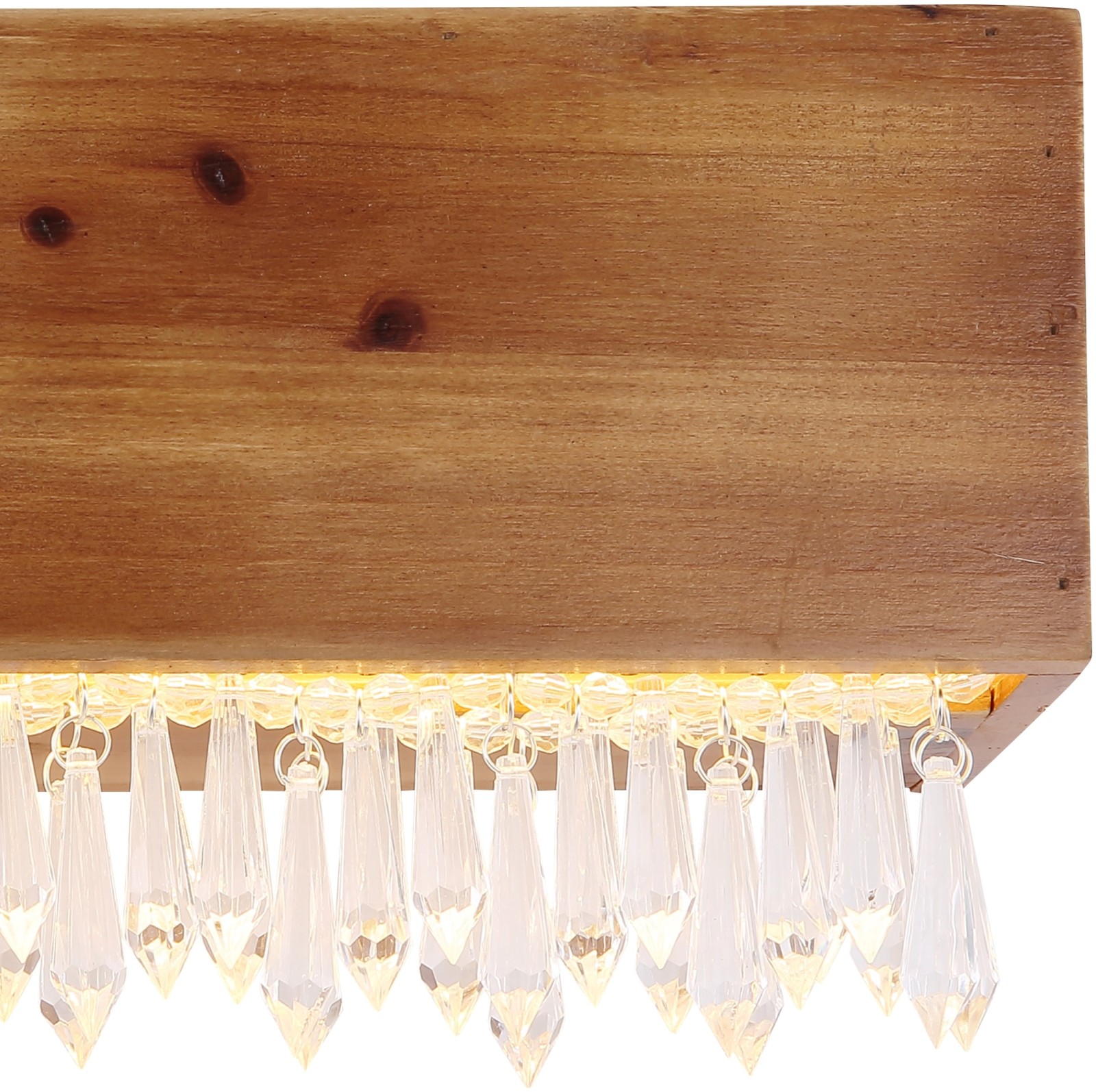 LED-Wandleuchte - holzfarben - 37 cm