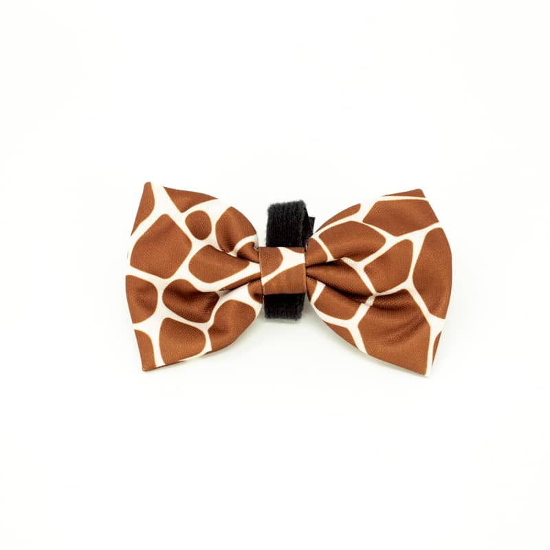 Gravata borboleta candyPet - Fecho de velcro - Gravata borboleta para coleira ou peitoral - Combina com peitoral, coleira e guia - Girafa