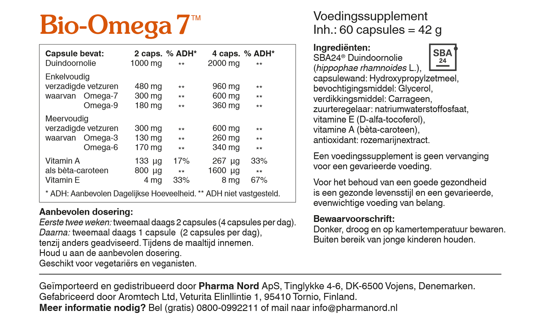 Pharma Nord Bio Omega 7 (60 capsules)
