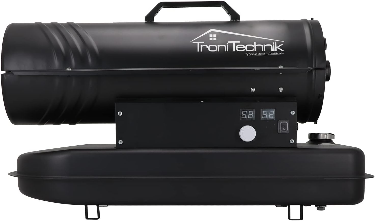 Tronitechnik® Heizkanone Dieselheizgebläse Dieselheizer 20kW Diesel betriebener Heißluftgenerator Heizgerät Bauheizer Heizer mit 19l Tank, Digitale Temperaturanzeige, Überhitzungsschutz