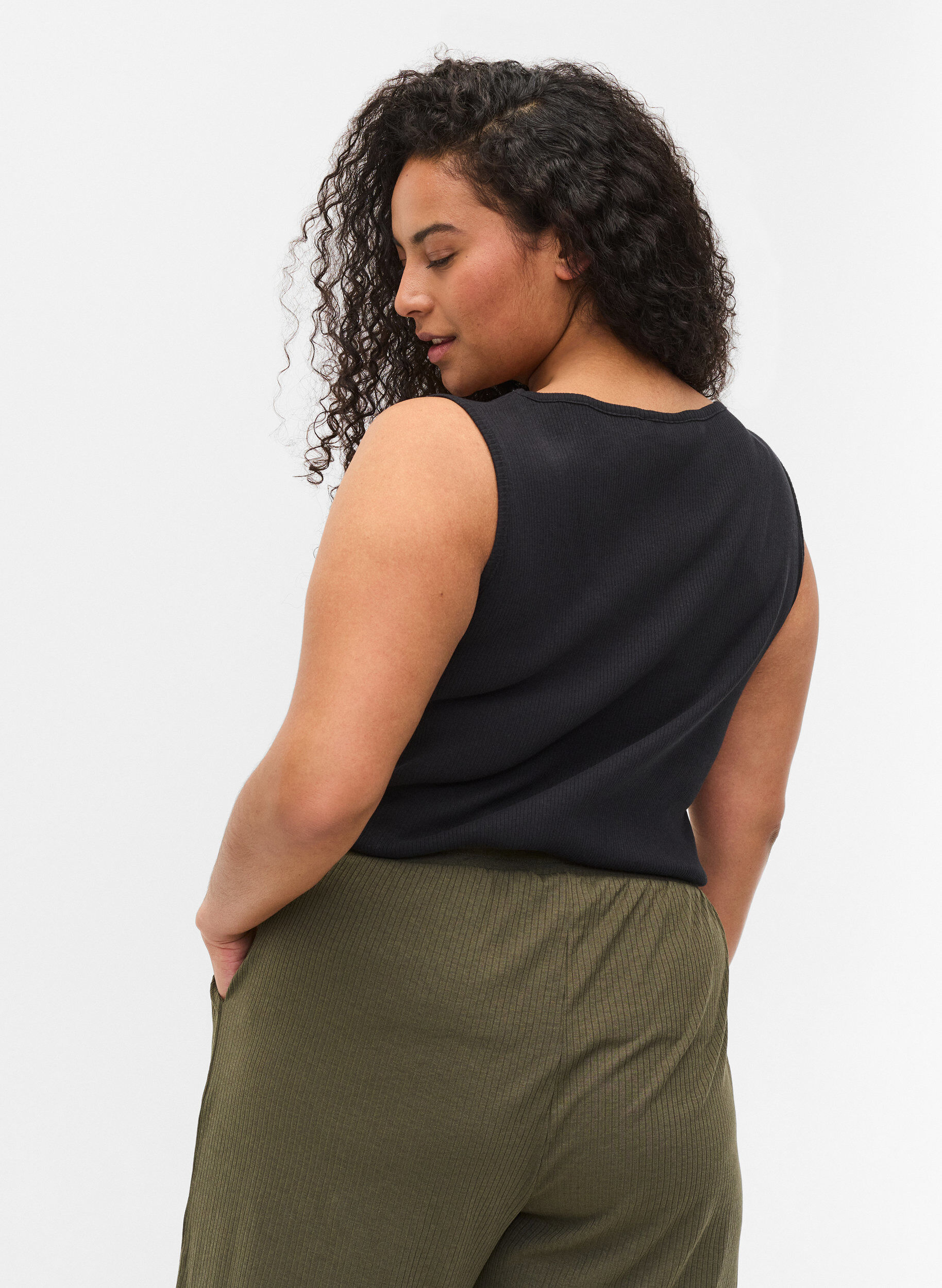 2-pak basis tanktop i rib