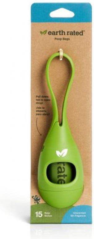 Earth Rated eco poepzakjes met houder 15 zakjes