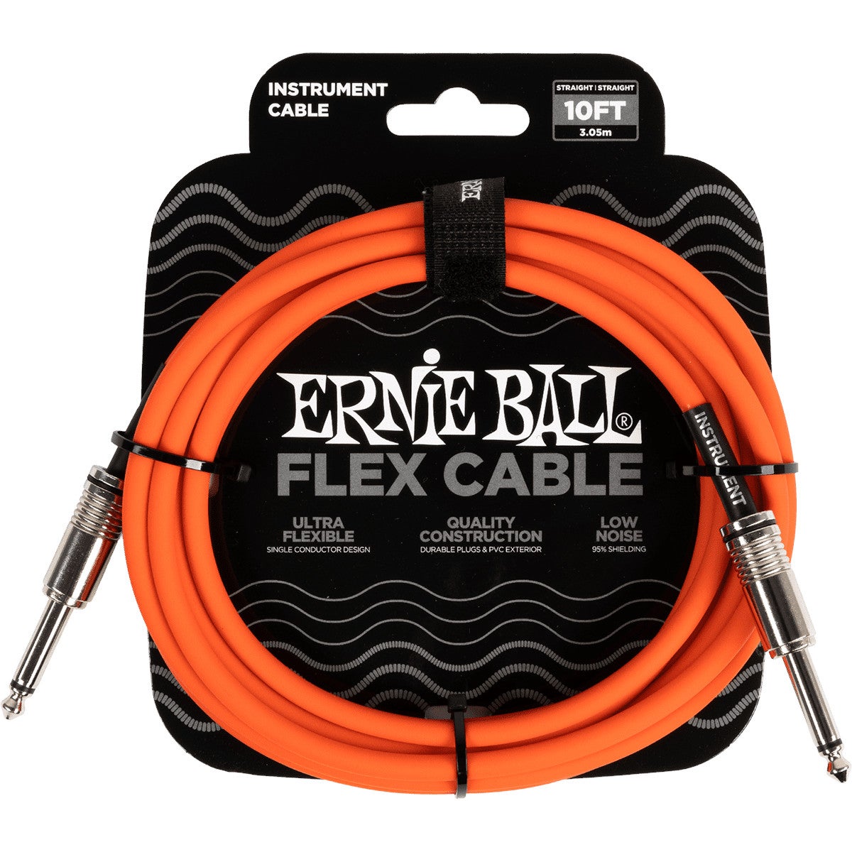 Ernie Ball 6416 Flex 3 meter instrumentkabel oranje