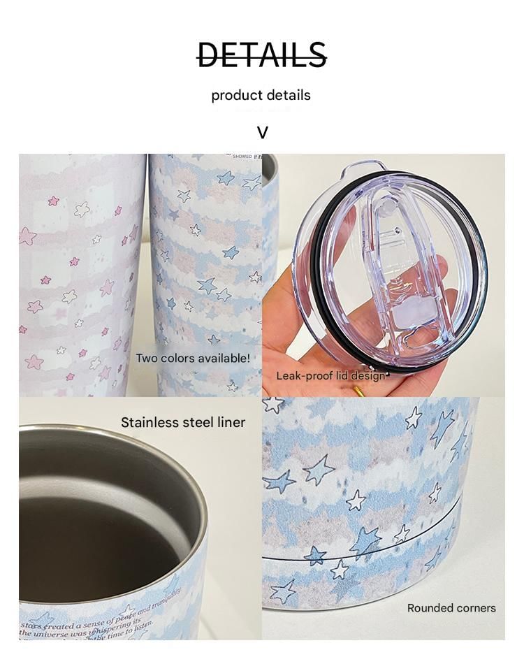Intimo - Star RVS Tumbler / Drinkrietje / Set (Diverse uitvoeringen)