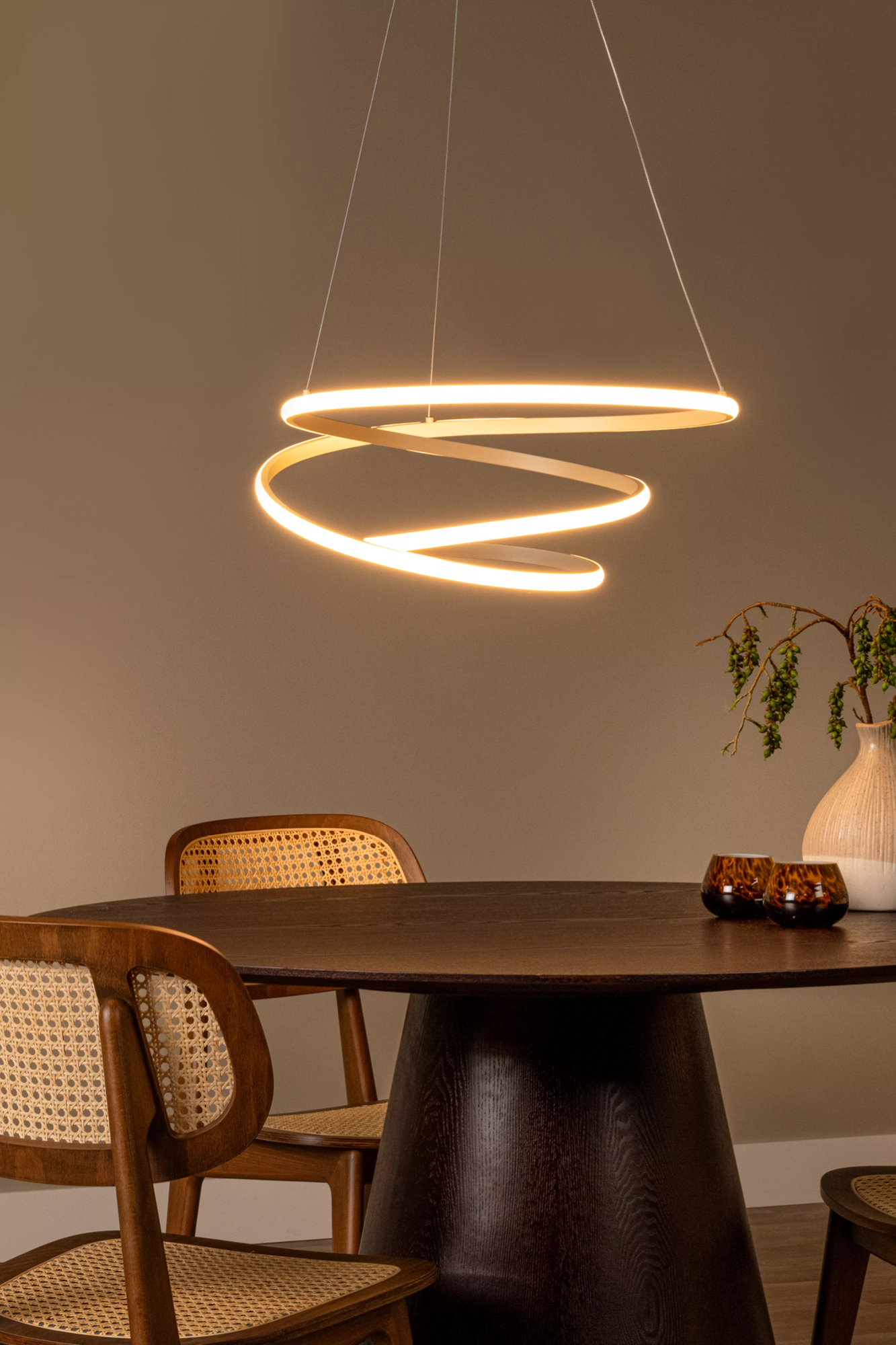 Hanglamp Espiral taupe