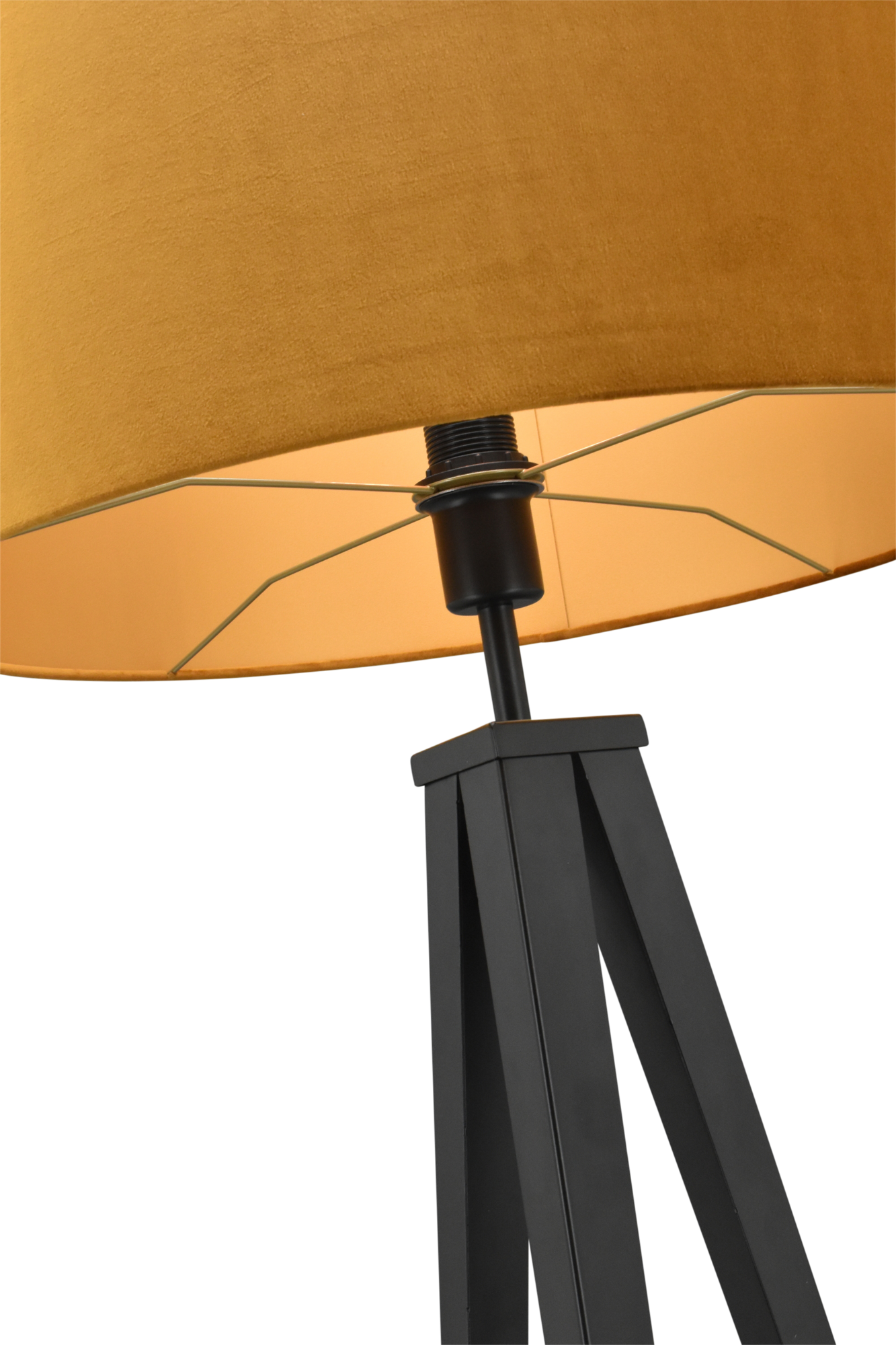 Vloerlamp Denver + kap 50x50x25cm San Remo velours mosterd