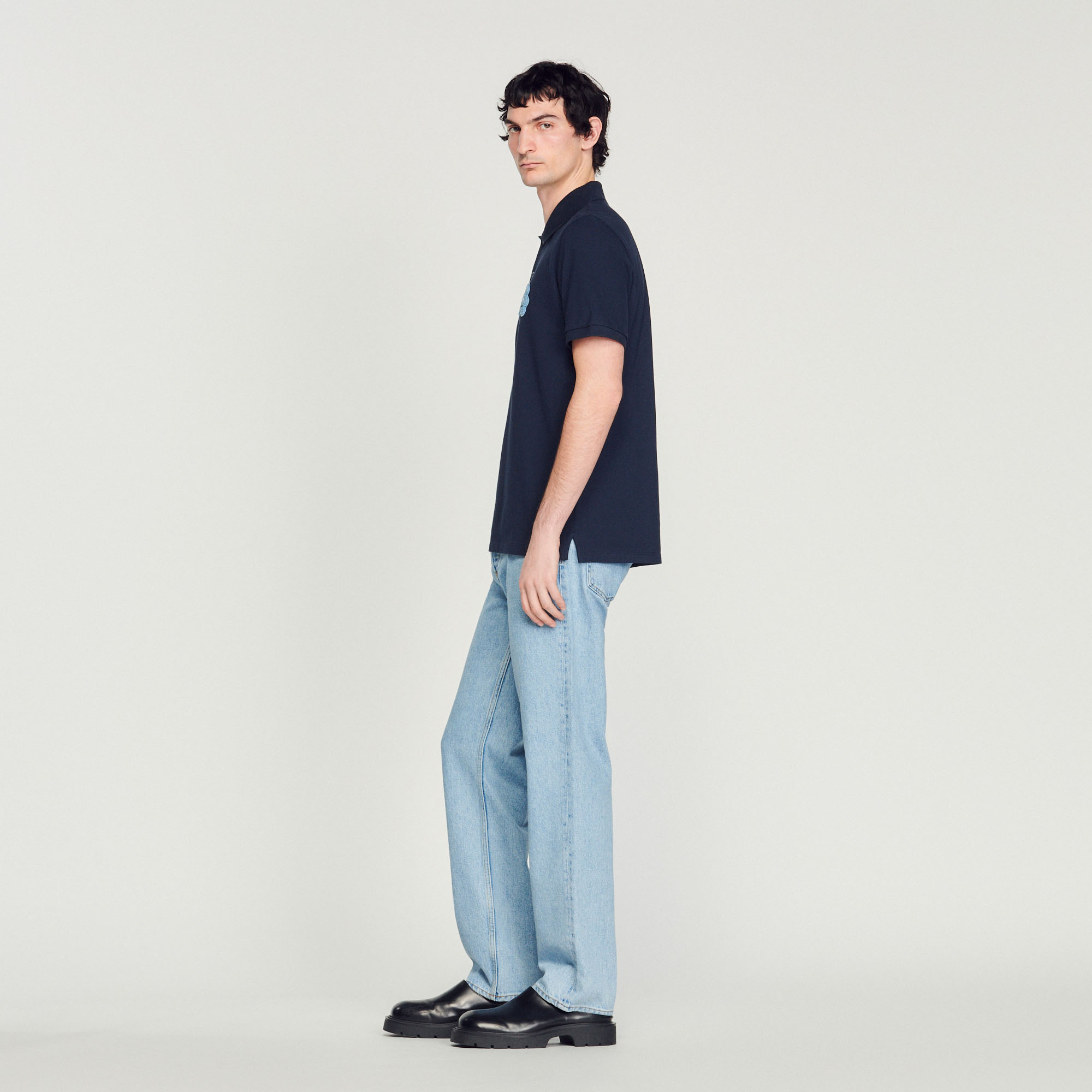 Polo broderie fleur