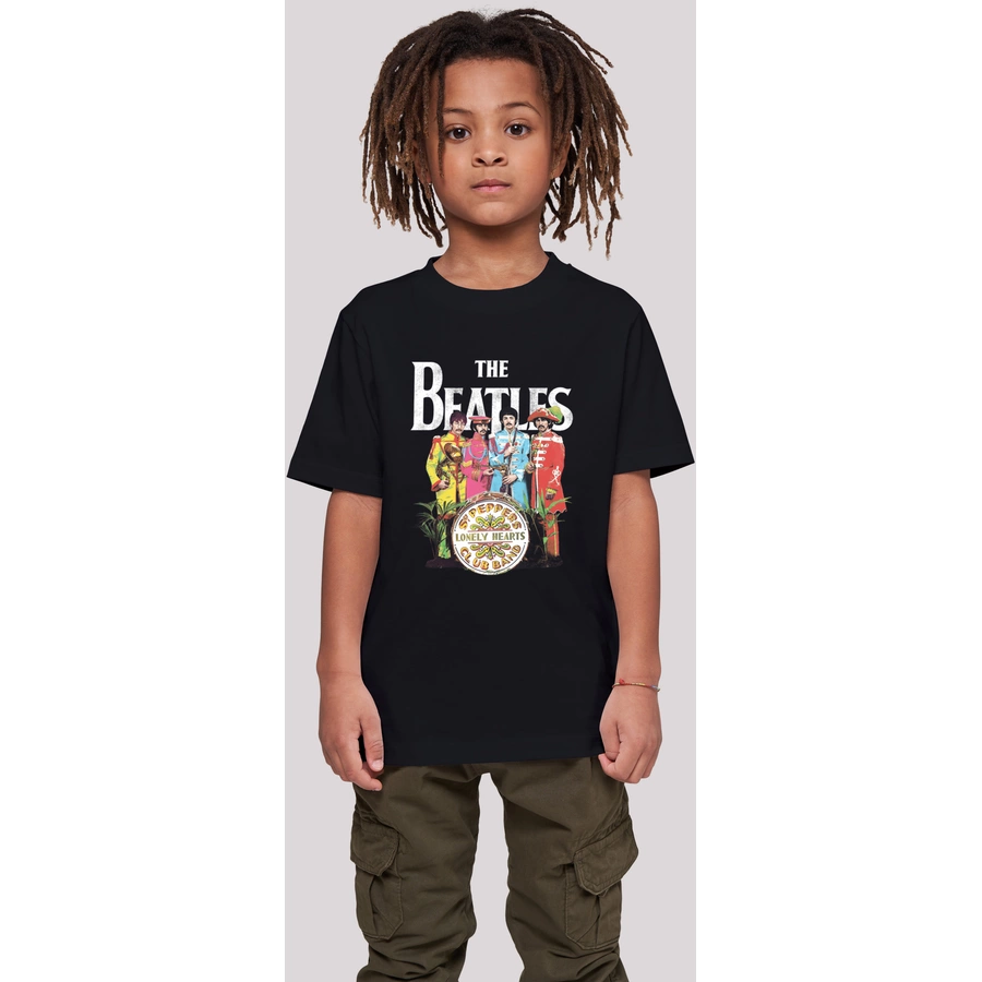 F4NT4STIC T-Shirt The Beatles Band Sgt Pepper Black schwarz