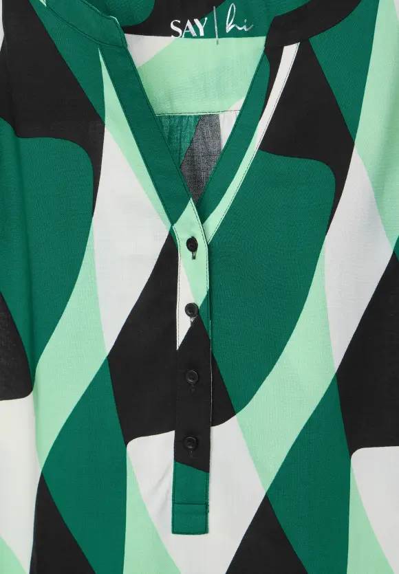 Viskose Bluse mit Print - fresh spring green