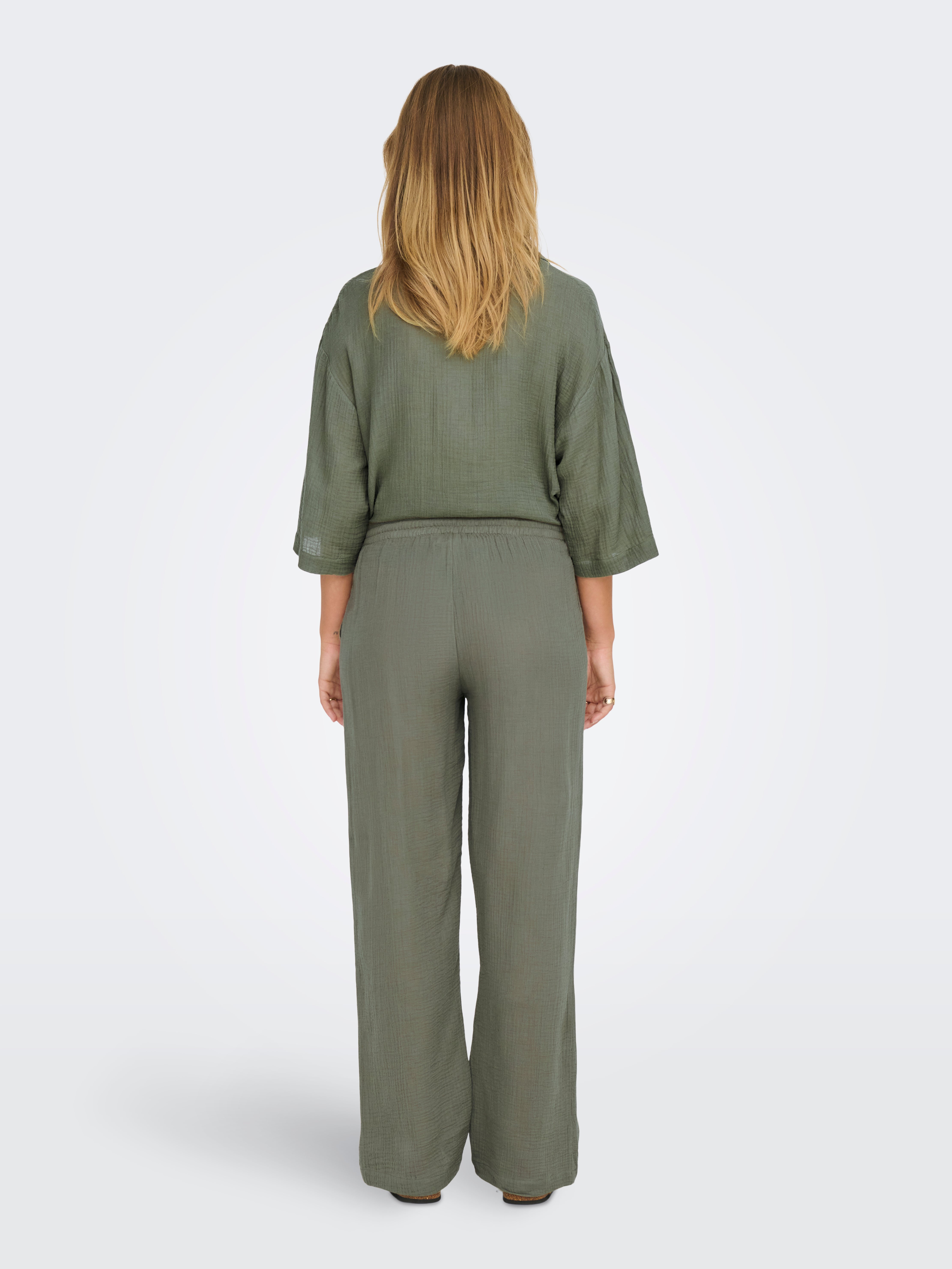 JDYUMA Weiter Beinschnitt Hose Mulled Basil