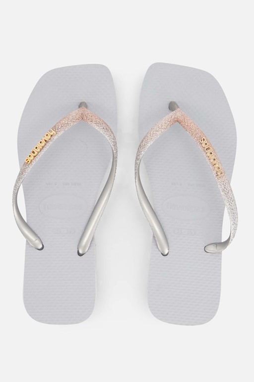 Havaianas Square Glitter Slippers grijs Rubber