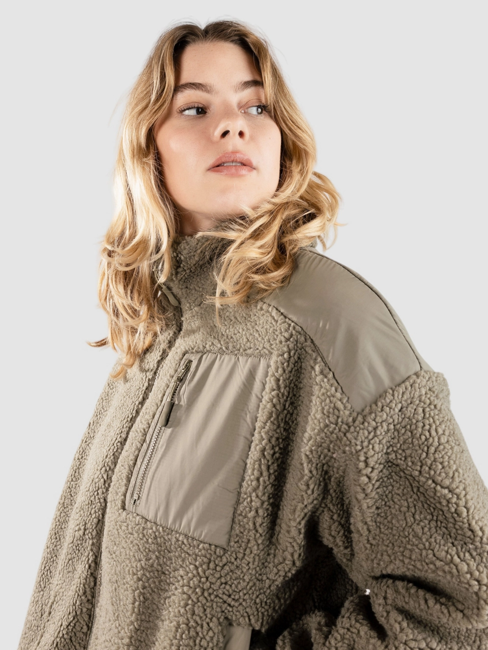 Urban Classics Sherpa Mix Jacket palegreen